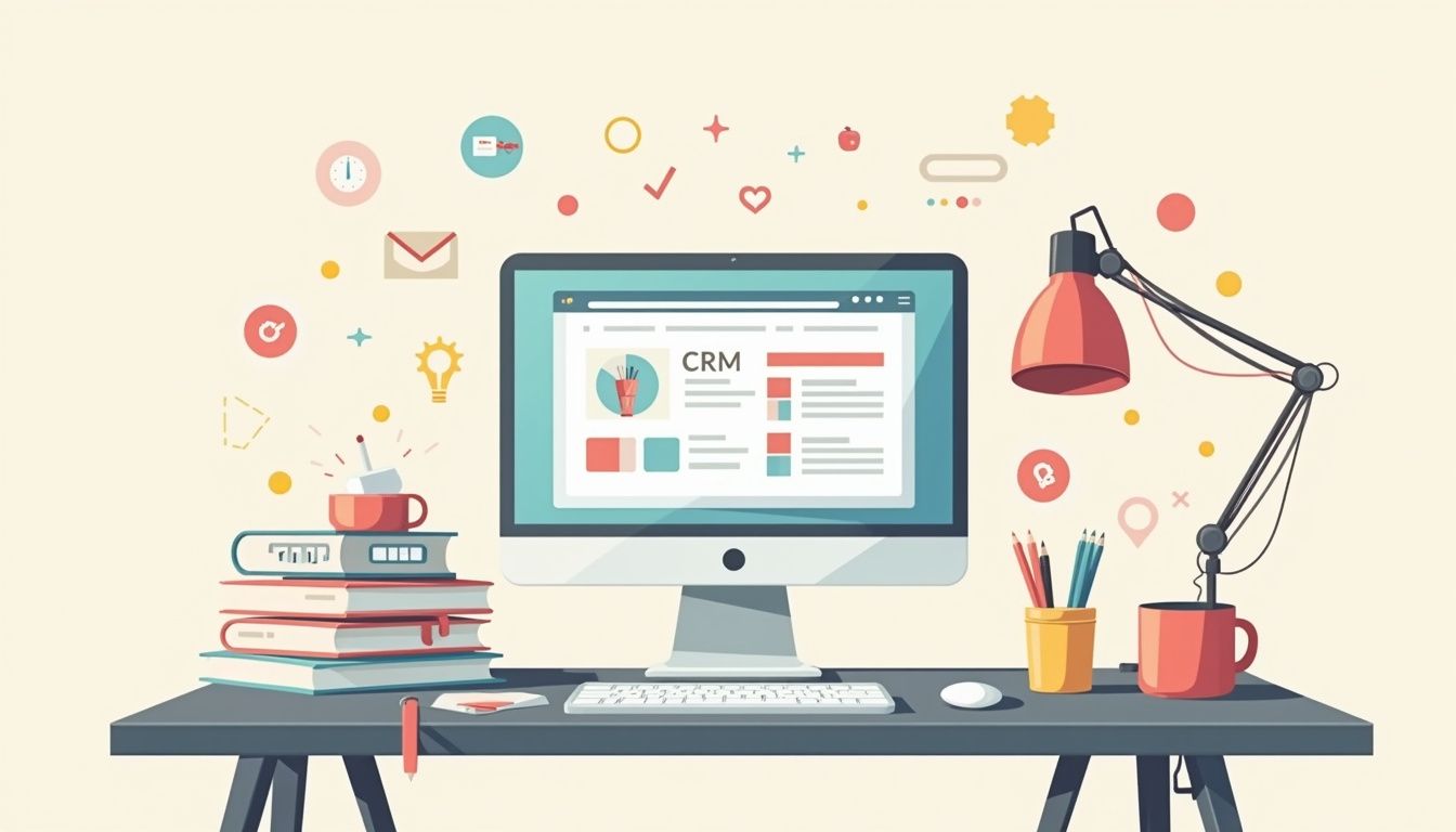 Een minimalistische flat vector illustratie van een modern kantoorbureau. Een minimalistische flat vector illustratie van een modern kantoorbureau.