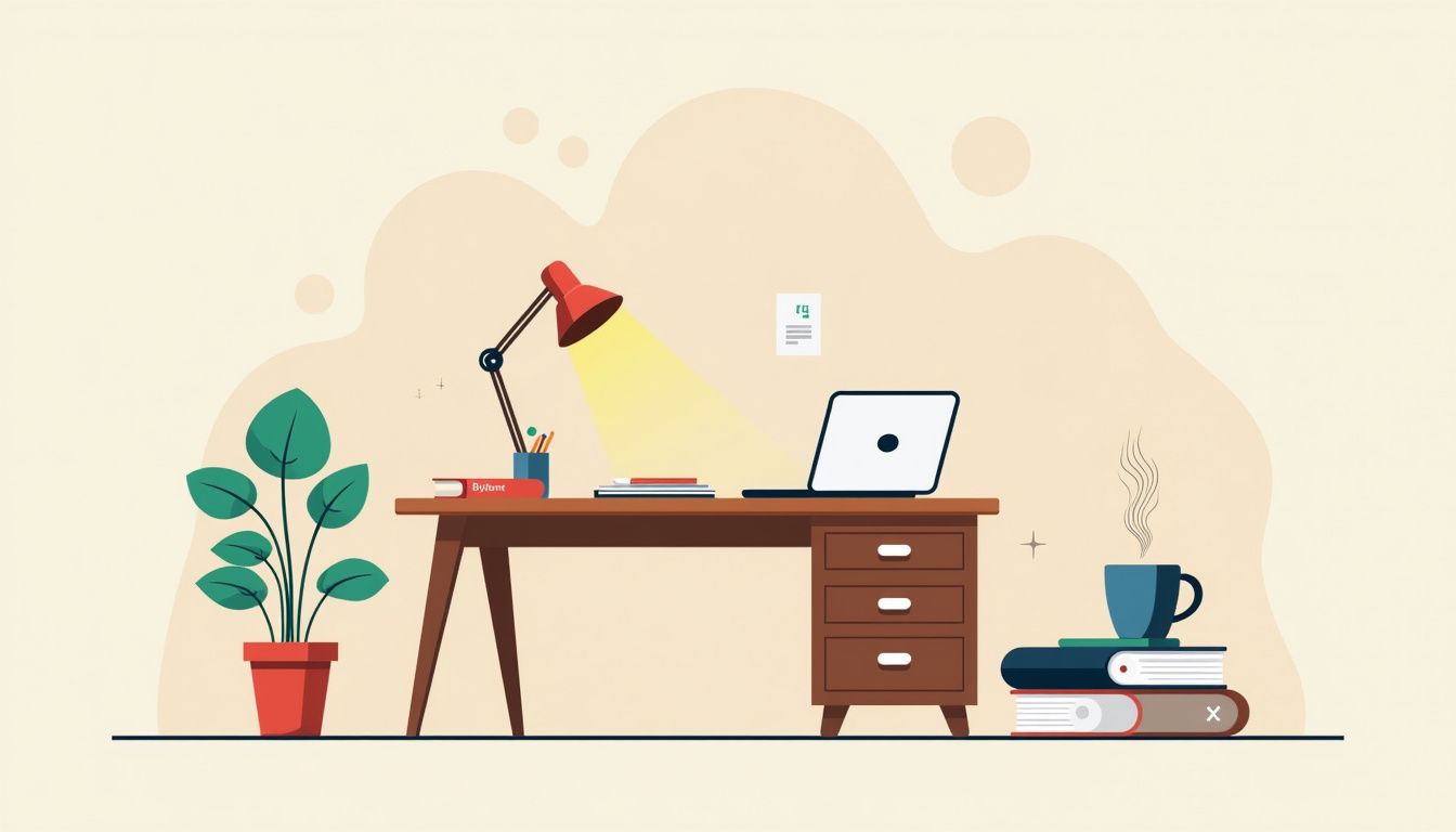 Een minimalistische werkruimte met een focus op CRM-onderzoek.